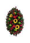 C-43 Corona de pixies, girasoles, spiders  y gerberas