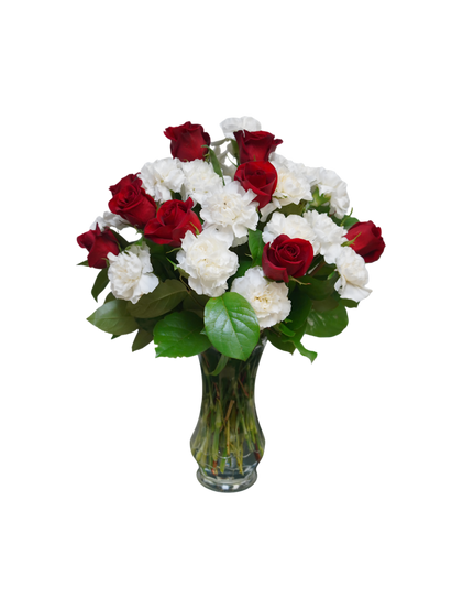 AF-26 Arreglo de rosas y claveles