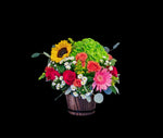 HB-2 Arreglo de rosas, hortensias, girasoles, gerberas y spray roses